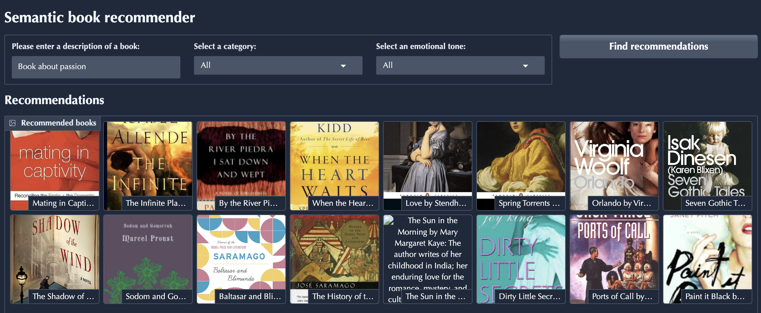 Semantic Book Recommendation System